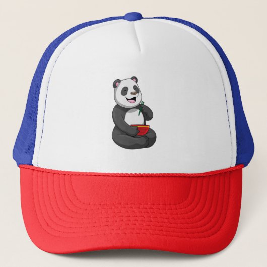 Panda met Bowl Ramen Trucker Pet (Voorkant)