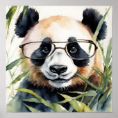 Panda met bril poster (Voorkant)