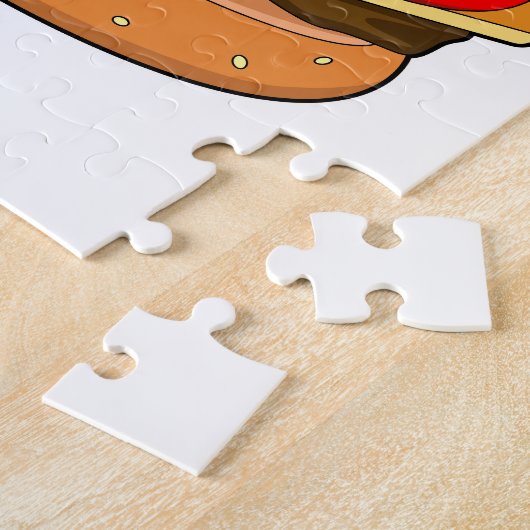 Panda met Burger Legpuzzel (Zijkant)