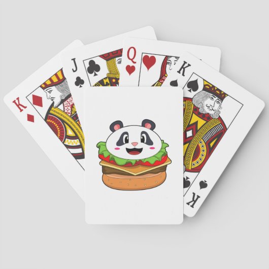 Panda met Burger Pokerkaarten (Achterkant)