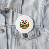 Panda met Burger Ronde Button 7,6 Cm (In situ)