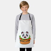 Panda met Burger Schort (Gedragen)
