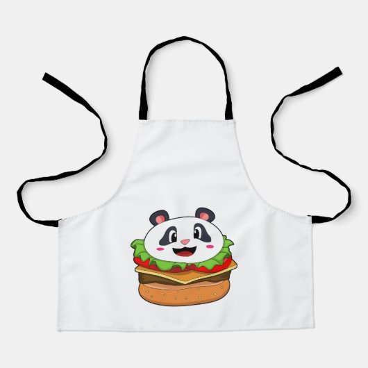 Panda met Burger Schort (Voorkant)