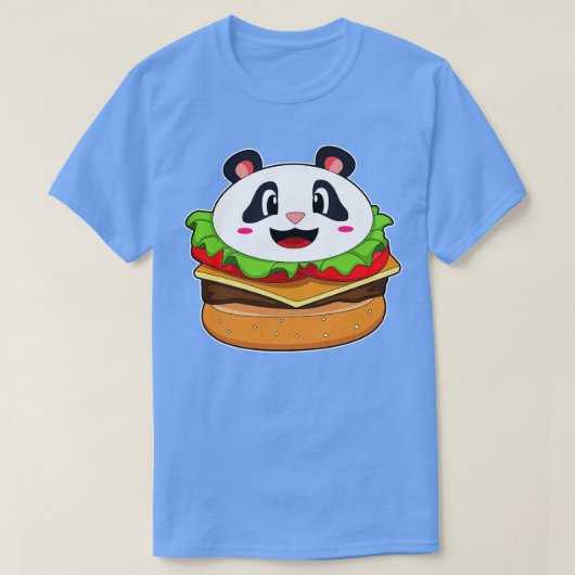 Panda met Burger T-shirt (Design voorkant)