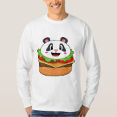 Panda met Burger T-shirt (Voorkant)