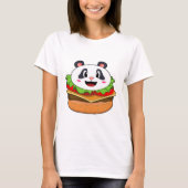 Panda met Burger T-shirt (Voorkant)