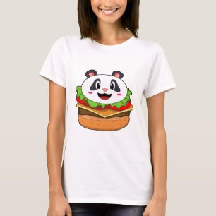 Panda met Burger T-shirt