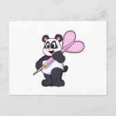 Panda met Darts met Pijl Briefkaart (Voorkant)