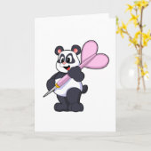 Panda met Darts met Pijl Kaart (Gele Bloem)