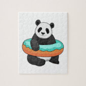 Panda met Donut Legpuzzel (Verticaal)