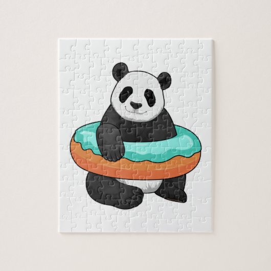 Panda met Donut Legpuzzel (Verticaal)
