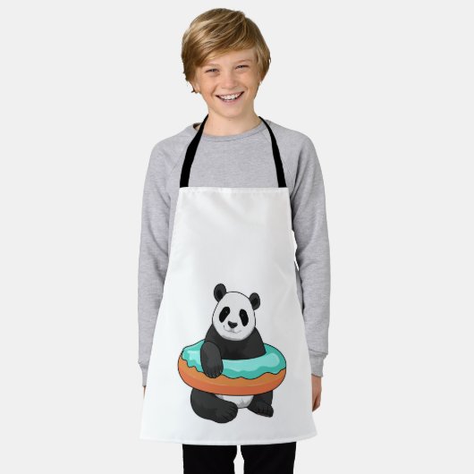 Panda met Donut Schort (Gedragen)