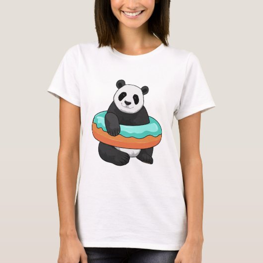 Panda met Donut T-shirt (Voorkant)