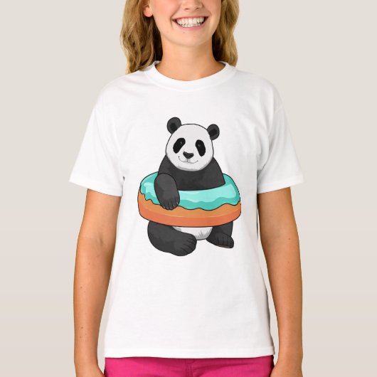 Panda met Donut T-shirt (Voorkant)