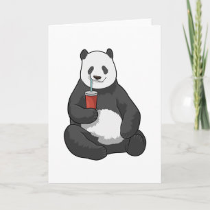 Panda met Drank Kaart