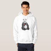 Panda met Drink Hoodie (Voorkant volledig)