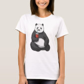 Panda met Drink T-shirt (Voorkant)