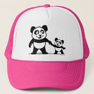 Panda met één Baby Trucker Pet