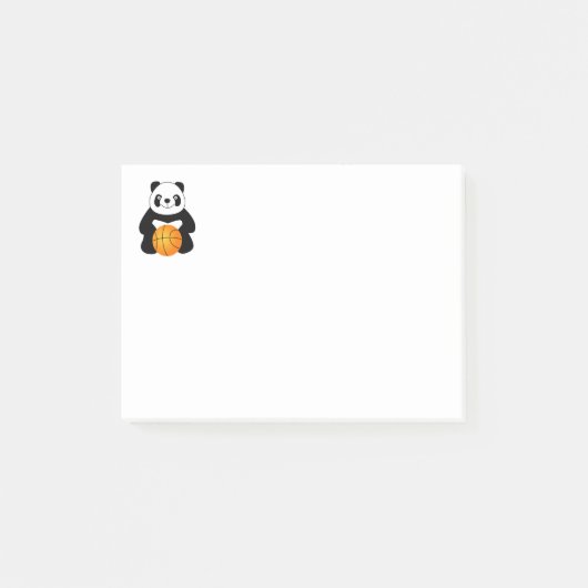 Panda met een basketbal post-it® notes (Voorkant)