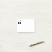 Panda met een basketbal post-it® notes (Op bureau)