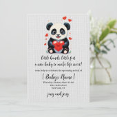 Panda met een Hart - Lief schilderij Kaart (Staand voorkant)
