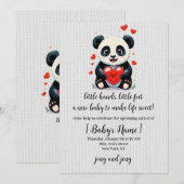 Panda met een Hart - Lief schilderij Kaart (Voorkant / Achterkant)
