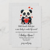 Panda met een Hart - Liefdevolle Schilderij vol Ch Kaart (Voorkant / Achterkant)