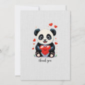 Panda met een Hart - Liefdevolle Schildering Kaart (Achterkant)