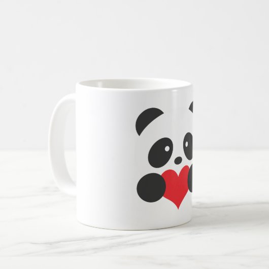 Panda met een hart mok (Voorkant links)