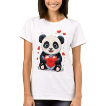 Panda met een hart - Schattig liefdesschilderij