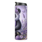 Panda met een kroon van bloemen thermosbeker (Geroteerd rechts)