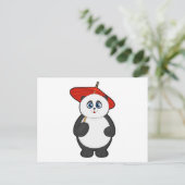 Panda met een paraplu briefkaart (Staand voorkant)