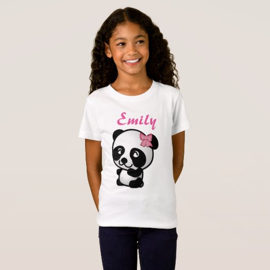 Panda met een roze Shirt (Voorkant volledig)