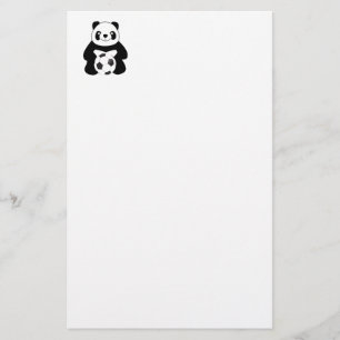 Panda met een voetbal briefpapier