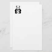 Panda met een voetbal briefpapier (Voorkant / Achterkant)