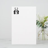Panda met een voetbal briefpapier (Staand voorkant)