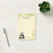 Panda met gele bloemen post-it® notes (Kantoor)