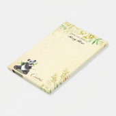 Panda met gele bloemen post-it® notes (Schuin)