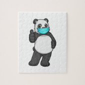 Panda met gezichtsmasker legpuzzel (Verticaal)