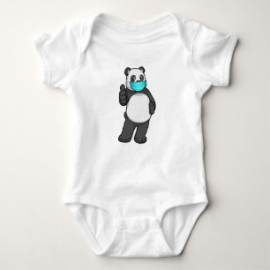 Panda met gezichtsmasker romper