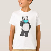 Panda met gezichtsmasker t-shirt (Voorkant)