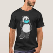 Panda met gezichtsmasker t-shirt (Voorkant)
