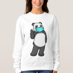 Panda met gezichtsmasker trui