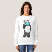 Panda met gezichtsmasker trui (Voorkant volledig)