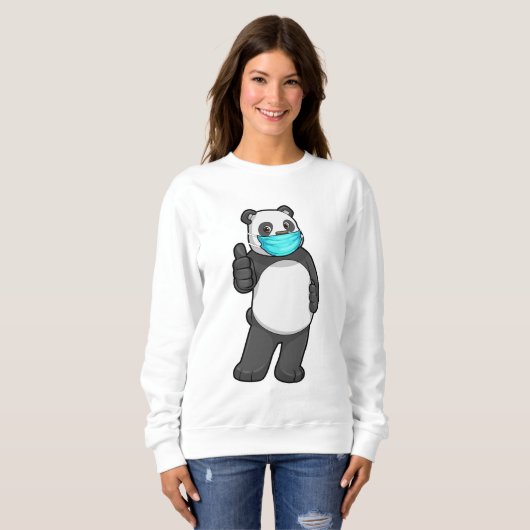Panda met gezichtsmasker trui (Voorkant volledig)