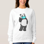 Panda met gezichtsmasker trui (Voorkant)