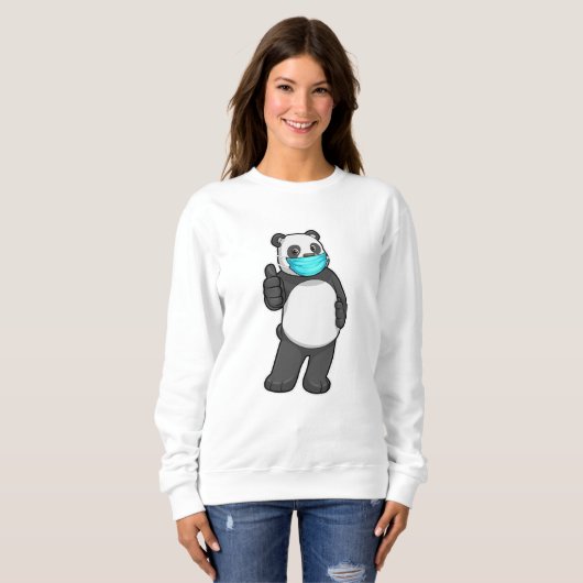 Panda met gezichtsmasker trui (Voorkant volledig)