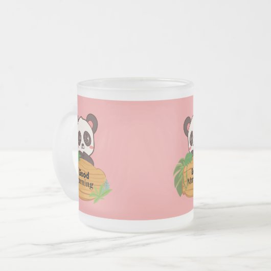 Panda met goede mok (Voorkant links)
