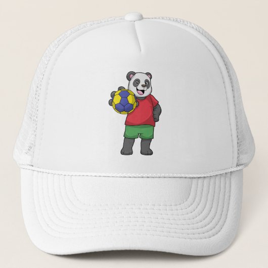 Panda met Handbalsport Trucker Pet (Voorkant)