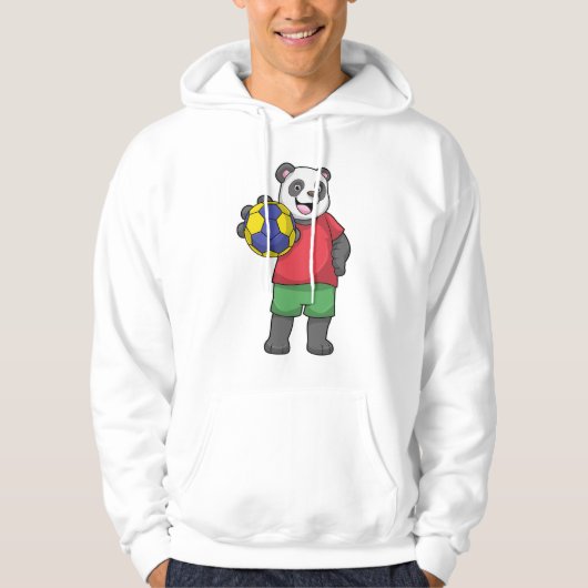 Panda met Handbalsporten Hoodie (Voorkant)
